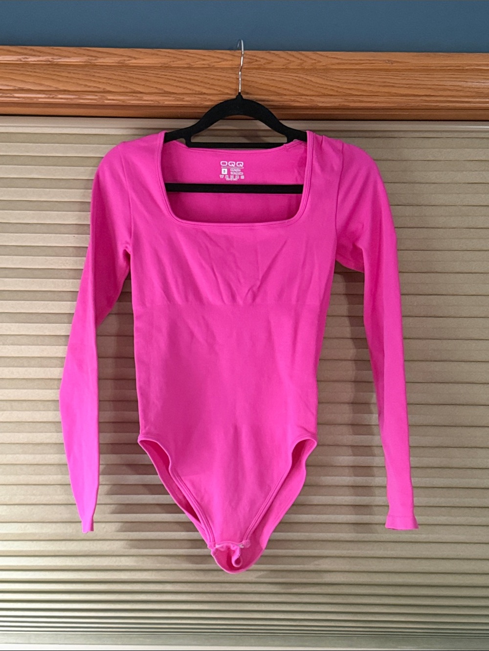 Women's Pink Long-Sleeve One-Piece Bodysuit